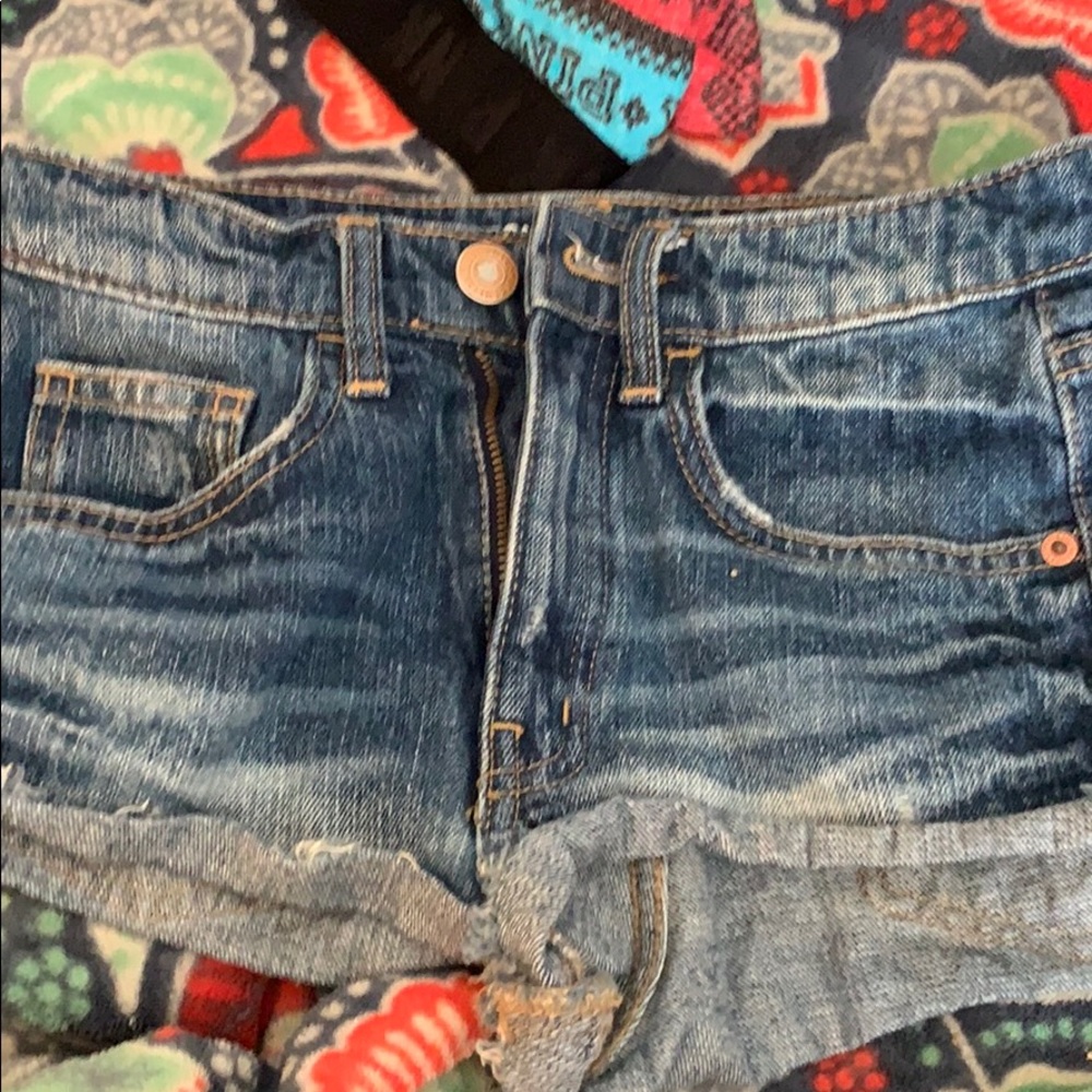 jean shorts dark blue